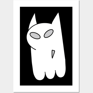 White Ghost Cat Posters and Art